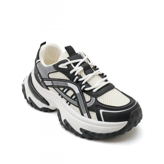 Дамски маратонки в черен и бял цвят- Zelda Black 11654