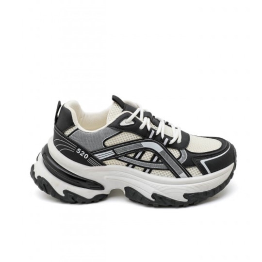 Дамски маратонки в черен и бял цвят- Zelda Black 11654