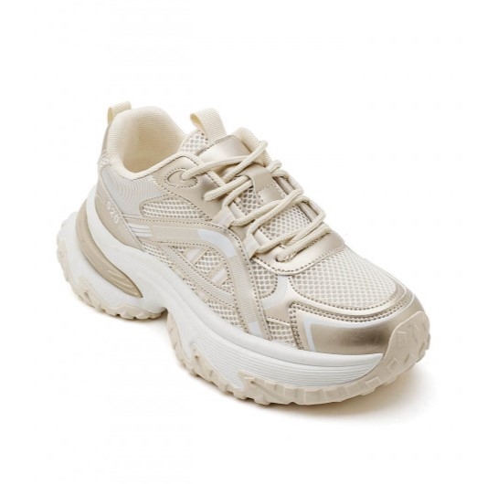 Дамски сребристи маратонки на платформа- Zelda Silver 11656