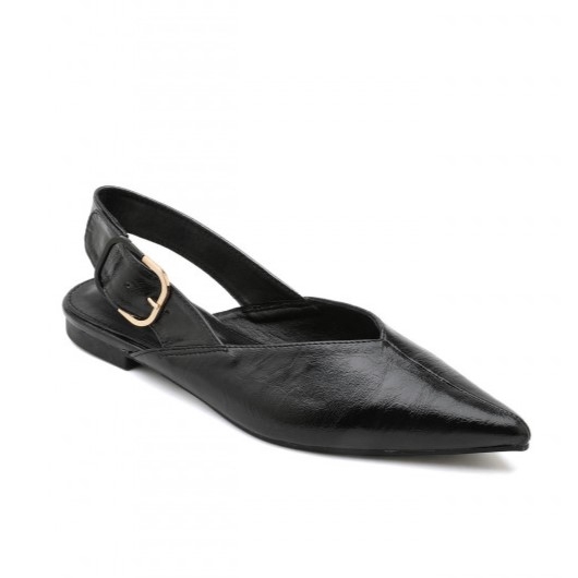 Остри обувки Slingback с отворена пета- Gracey Black 11664