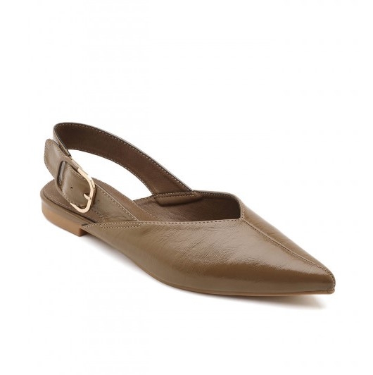 Зелени обувки Slingback с отворена пета- Gracey Green 11666