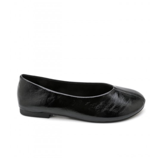 Черни равни кожени балерини- Vera Black 11667