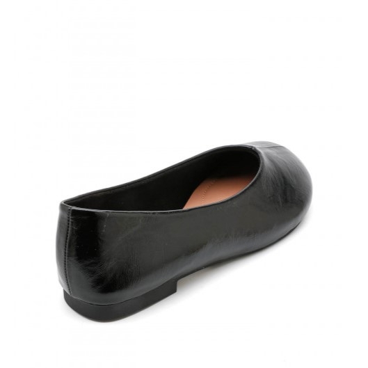 Черни равни кожени балерини- Vera Black 11667