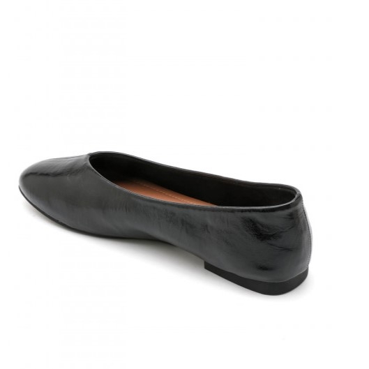 Черни равни кожени балерини- Vera Black 11667
