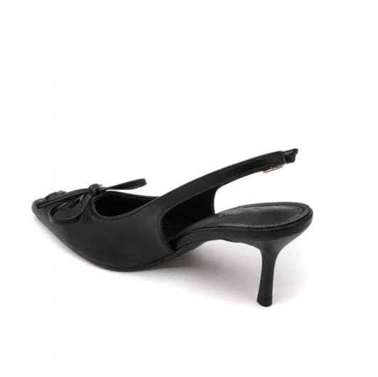 Черни остри обувки на ток Slingback- Dara Black 11692