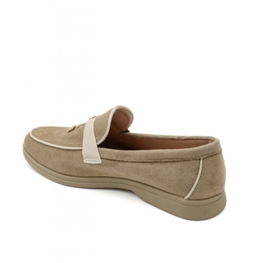 Рвни велурени мокасини в зелен цвят- Amelia Green 11714