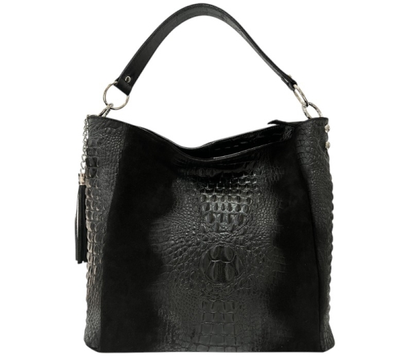 Черни равни мокасини- Amelia Black 11713