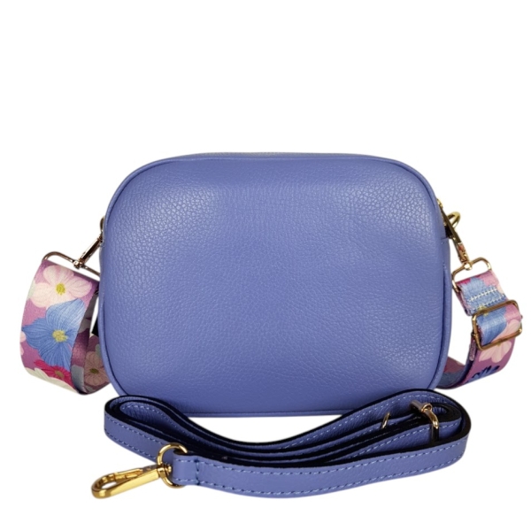 Лилава чанта от естествена кожа- Vera Purple 11741