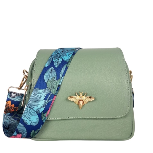 Чанта от естествена кожа с две отделения- Selin Green 11745