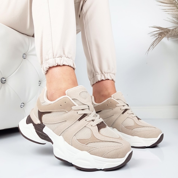 Дамски маратонки цвят каки- Klaudiq Khaki 11759
