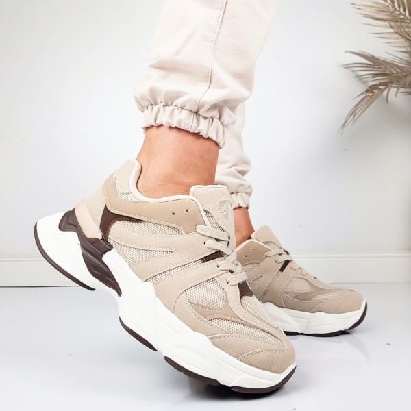 Дамски маратонки цвят каки- Klaudiq Khaki 11759