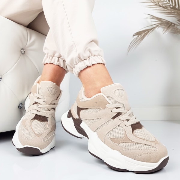 Дамски маратонки цвят каки- Klaudiq Khaki 11759