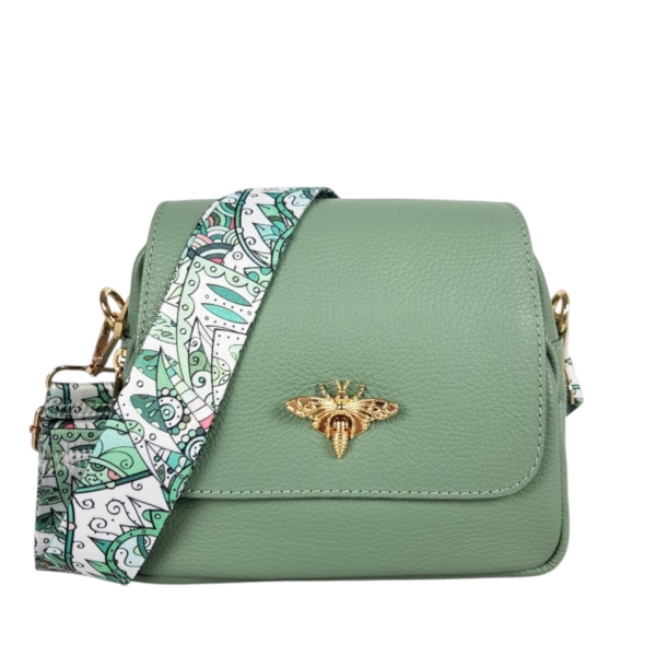 Чанта с две отделения от естествена кожа- Selin Green 11773