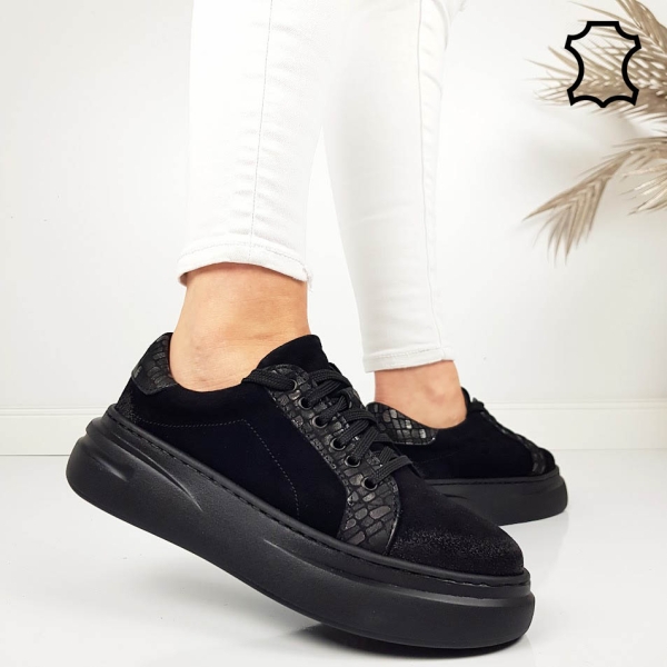 Равни кецове от естествен велур- Nora Bleck 11788