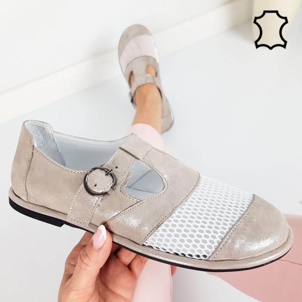 Мокасини цвят пепел от рози- Rita 11822