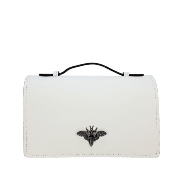 Мокасини от перфорирана естествена кожа- Zina White 11818