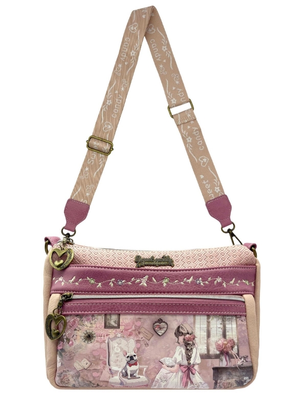 Дамска чанта за през рамо- Sweet & Candy Pink 11835