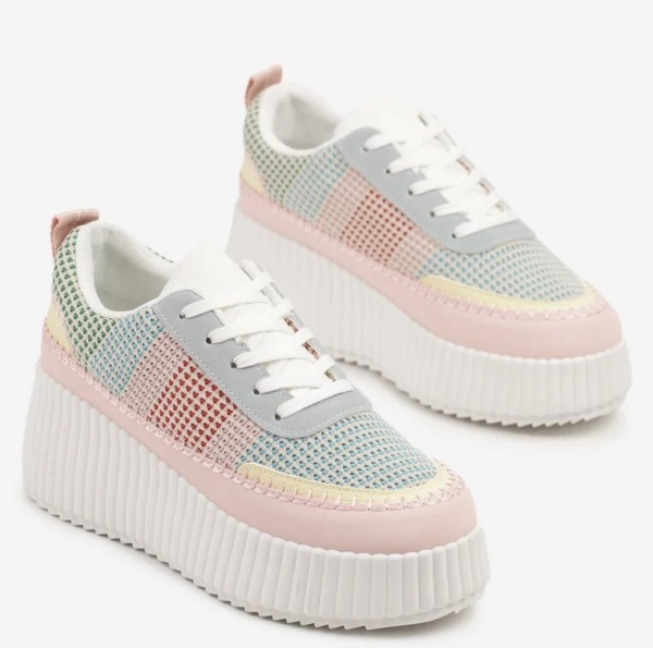 Цветни дамски кецове на платформа- Nansi 11870