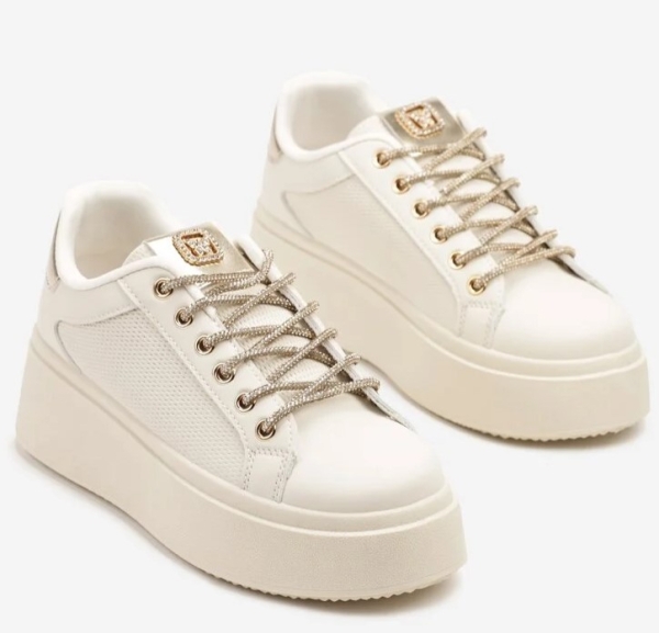 Равни бежови кецове- Melisa Beige 11872