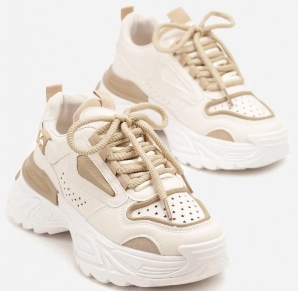 Бежови дамски маратонки- Kendi Beige 11874