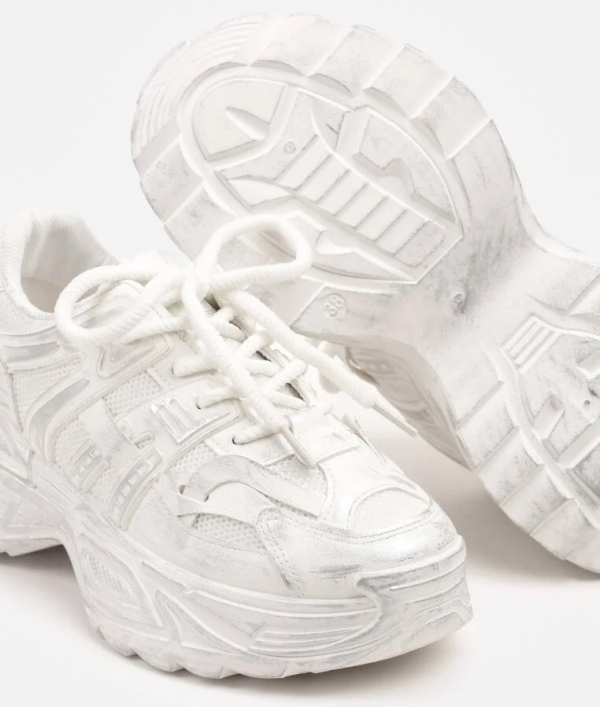 Бели дамски маратонки- Vera White 11876