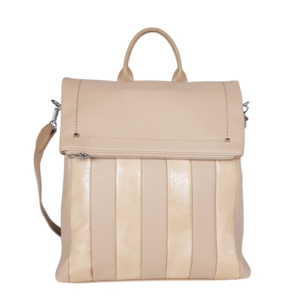 2 в 1 чанта-раница с капак- Amanda Beige 11901