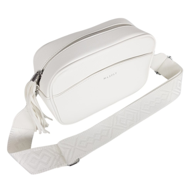 Бяла чанта за през рамо- Maxfay 11909