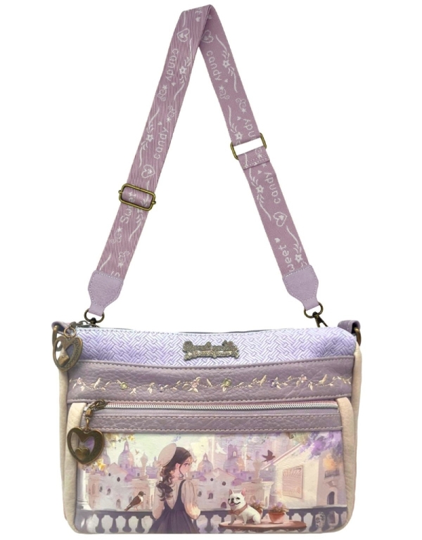 Лилави кецове на платформа- Frea Purple 11860