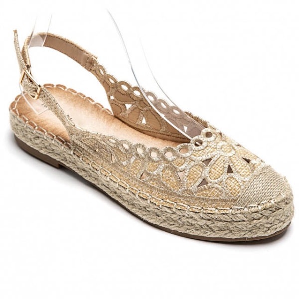 Дамскаи еспадрили с отворена пета- Ira Natural 11916