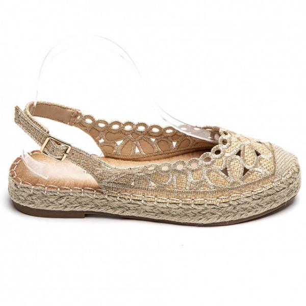 Дамскаи еспадрили с отворена пета- Ira Natural 11916