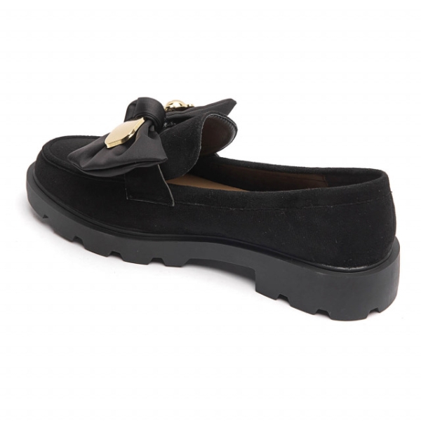 Дамски мокасини в черен цвят с мече- Tedy Black 10917