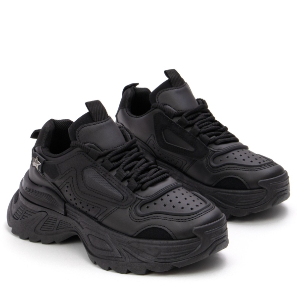 Черни дамски маратонки- Kendi Black 11924