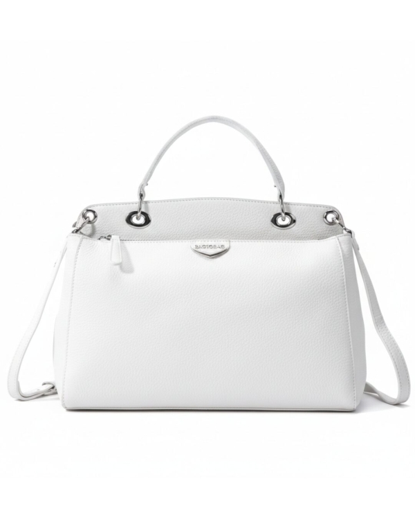 Бяла дамска чанта с преграда- BagtoBag 11959