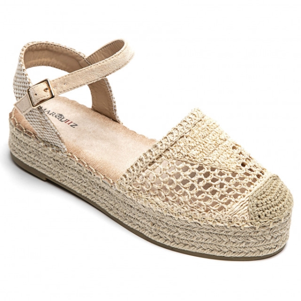 Дамски бежови есоадрили- Klara Beige 12005
