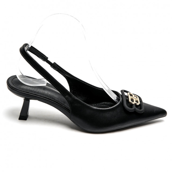 Черни обувки с отворена пета- Zara Black 12122