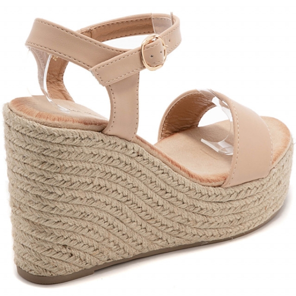Бежови сандали на платформа- Sidni Beige 5926