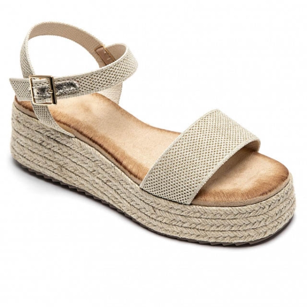 Дамски сандали на платформа- Krina Beige 5989