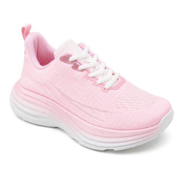 Розови дамски маратонки с олекотена платформа- Area Pink 12199