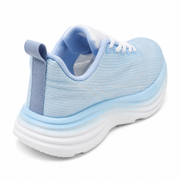 Сини дамски маратонки с олекотена платформа- Area Blue 12200