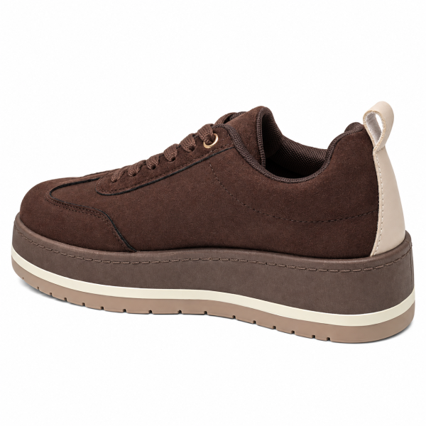 Кафяви кецове на платформа - Djoy Brown 12248