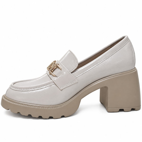 Бержови обувки на удобен ток и платформа- Steisi Beige 12254