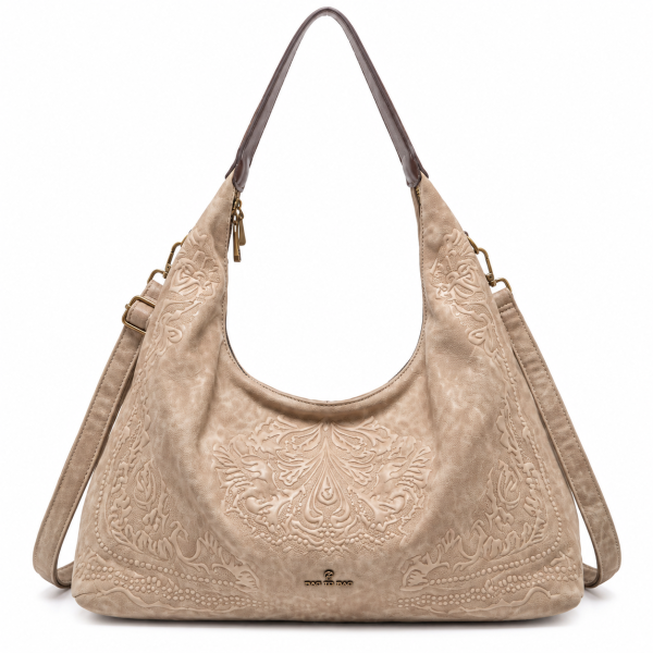 Дамска чанта тип торба в цвят каки- Mira Khaki 12463
