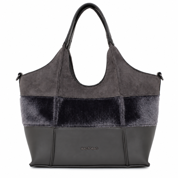 Сива дамска чанта-  Niq Grey 12483