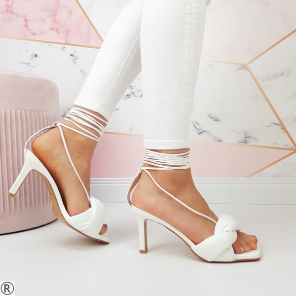 Дамски елегантни сандали в бял цвят- Steysi White