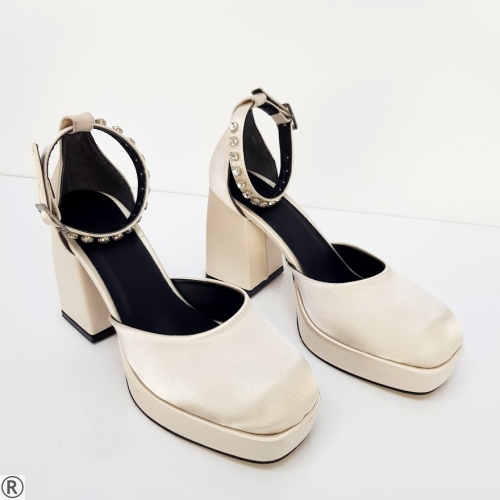 Дамски елегантни обувки на ток и платформа- Gracia 