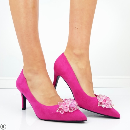 Дамски обувки на ток цвят фуксия -  Miseey Fuchsia