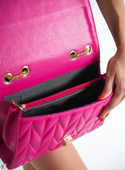 Малка дамска чанта в цикламен цвят- Greta