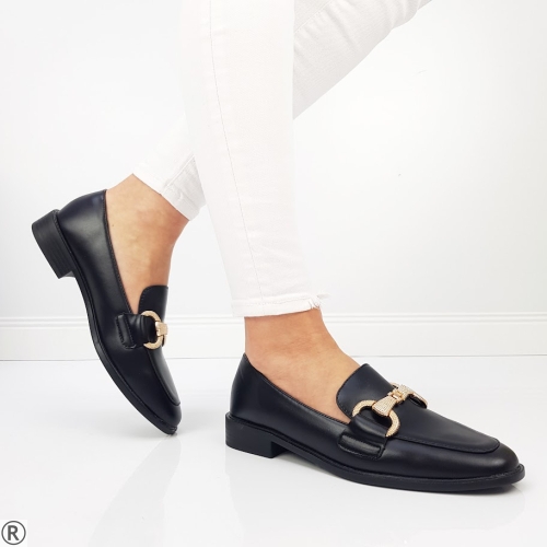 Равни обувки в черен цвят- Eliana Black