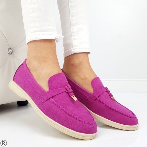 Цикламени равни обувки- Galina Pink