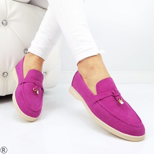 Цикламени равни обувки- Galina Pink